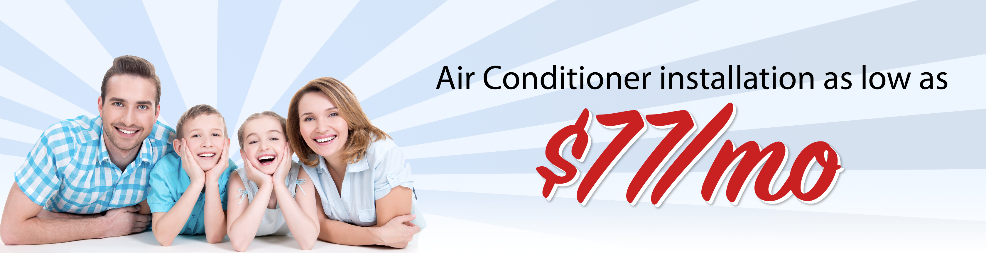 Air Conditioner Installation as low as $77/mo