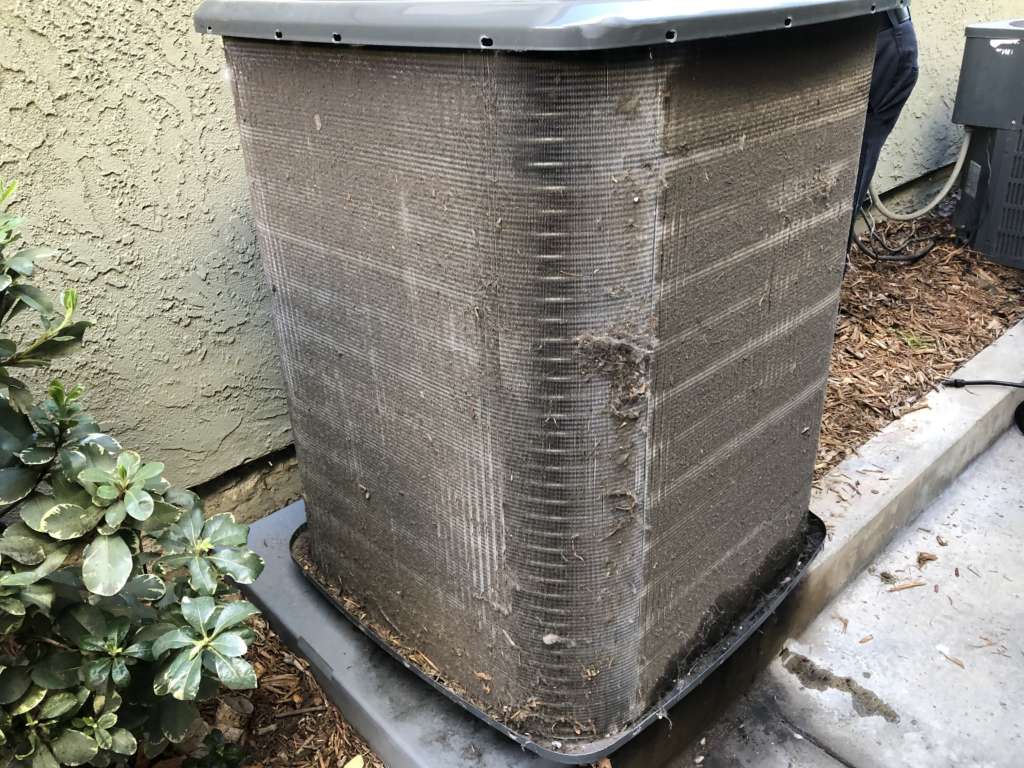 Dirty air conditioner coil, A/C is not working